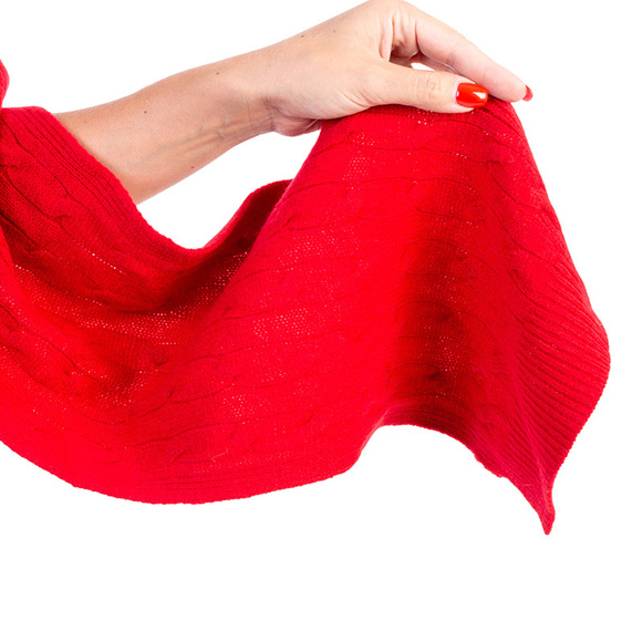 RALPH LAUREN RED SCARF | WOMENS - Picture 3 of 4